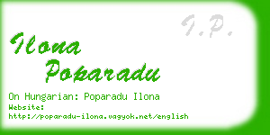 ilona poparadu business card